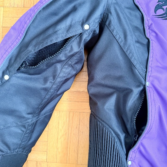 NexGen Women’s CE Armored Motorcycle Jacket. S Purple/Black | Vented, Reflective - Picture 13 of 16